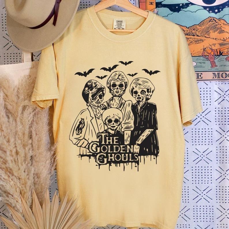 Golden Ghouls Horror Halloween Blood Moon Pumpkin - Adult & Kids T-Shirts, Sweatshirts & Hoodies apparel design preview 1
