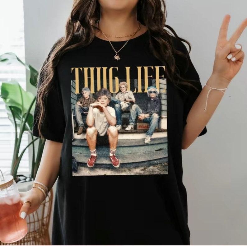 Golden Thug Life Vintage Her Casual - Adult & Kids T-Shirts, Sweatshirts & Hoodies apparel design preview 1