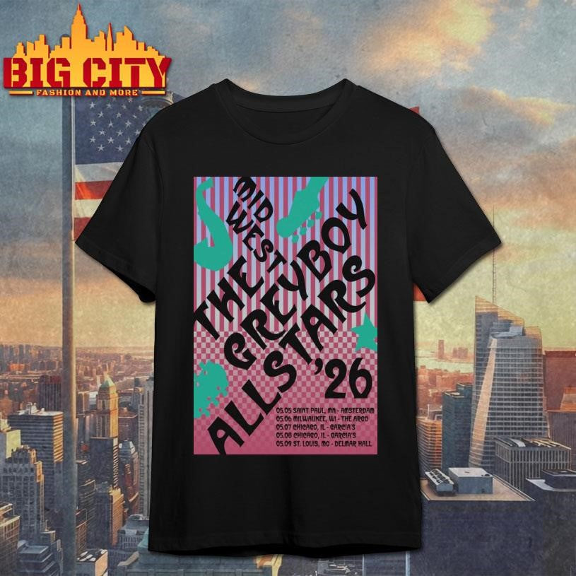 The Greyboy Allstars Midwest 2026 Tour Poster - Adult & Kids T-Shirts, Sweatshirts & Hoodies apparel design preview 1