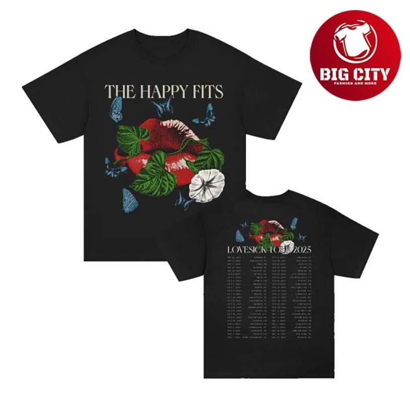 The Happy Fits Lips Tour Two Sided - Adult & Kids T-Shirts, Sweatshirts & Hoodies apparel design preview 1