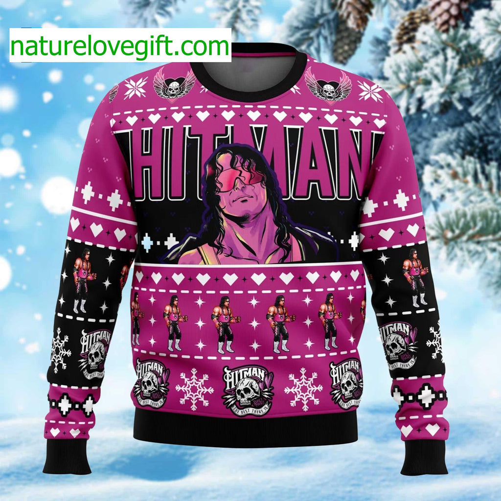 The Hitman Bret Hart Wrestler Ugly Christmas Sweater - Holiday Gift product image