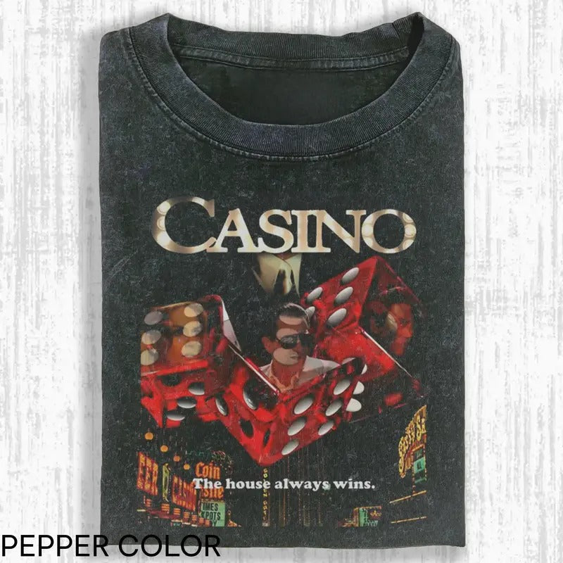 House Always Wins Casino Movie Funny Lover Parody - Adult & Kids T-Shirts, Sweatshirts & Hoodies apparel design preview 1