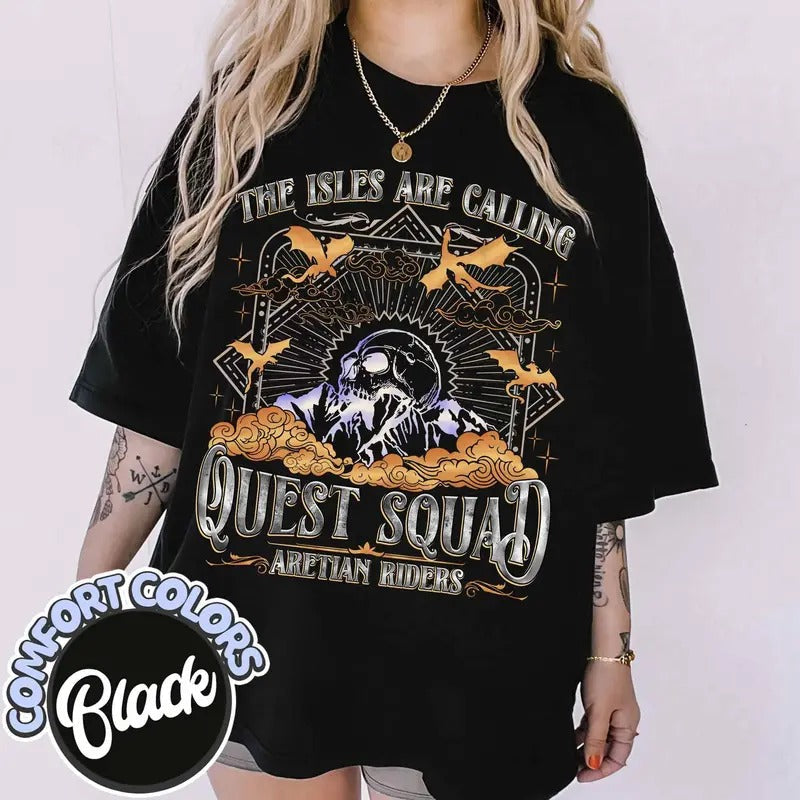 Isles Are Calling Quest Squad Aretian Riders Onyx - Adult & Kids T-Shirts, Sweatshirts & Hoodies apparel design preview 1