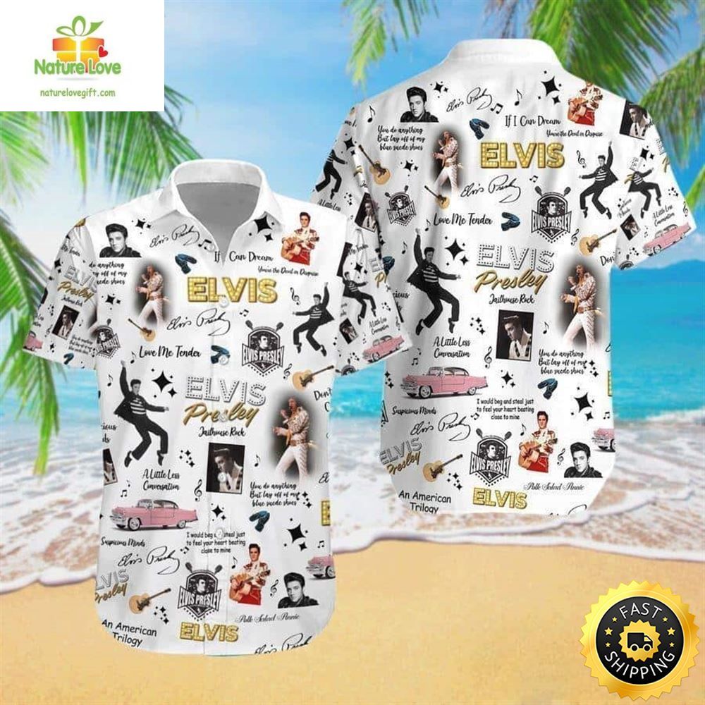 The King Elvis Presley Hawaiian Rock Music Gift - Adult & Kids T-Shirts, Sweatshirts & Hoodies apparel design preview 1