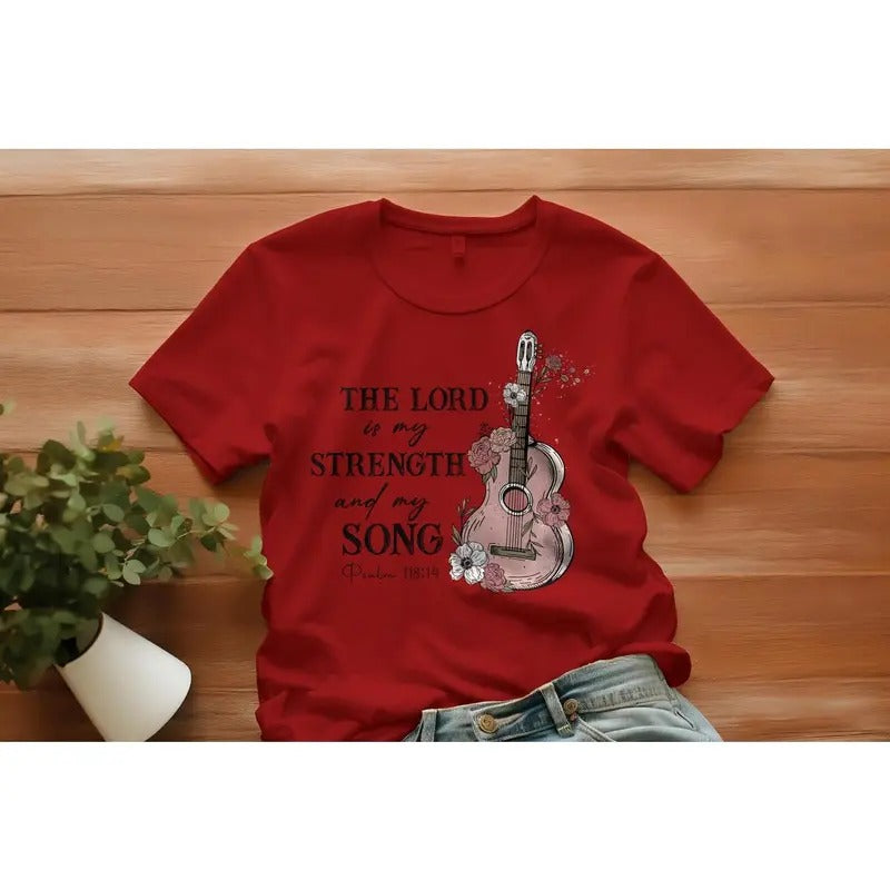 Lord Is My Strength Song Christian Casual - Adult & Kids T-Shirts, Sweatshirts & Hoodies apparel design preview 1