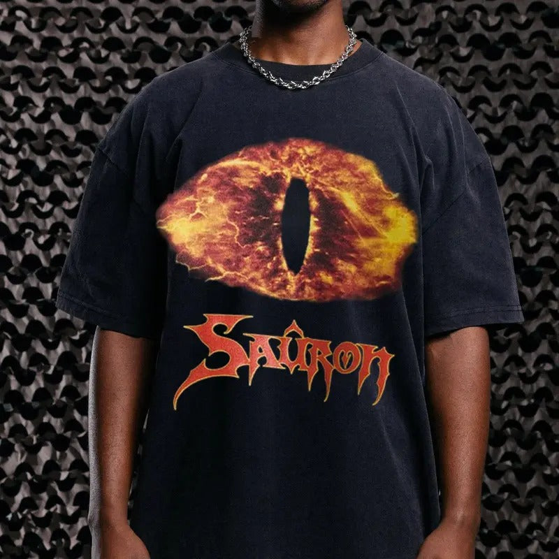 Lord Rings Eye Sauron Vintage Trending Movie Menswear - Adult & Kids T-Shirts, Sweatshirts & Hoodies apparel design preview 1