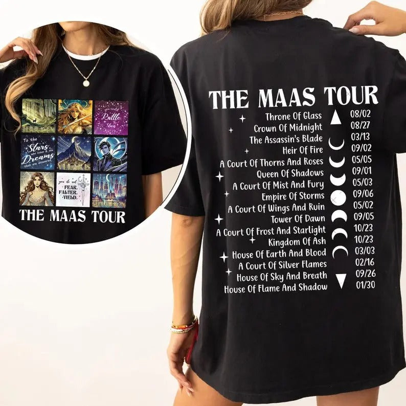 Maas Tour Sarah J. ACOTAR Crescent City Booklover SJM - Adult & Kids T-Shirts, Sweatshirts & Hoodies apparel design preview 1