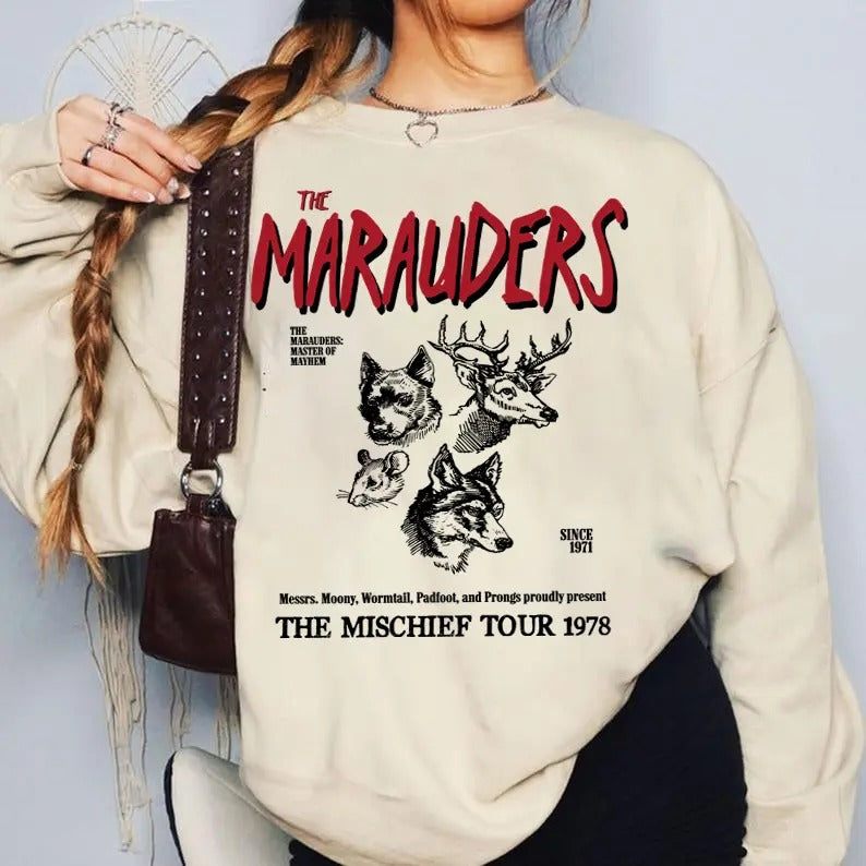 Mischief Tour 1978 Him Her Marauders Era - Adult & Kids T-Shirts, Sweatshirts & Hoodies apparel design preview 1