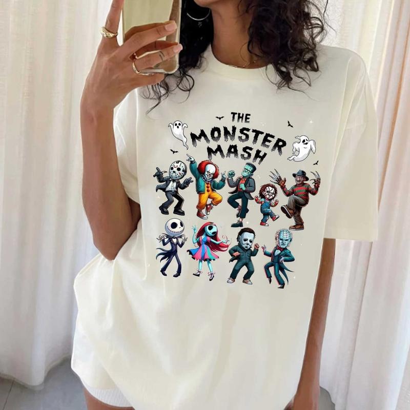 Monster Mash Hallowen Cute Fall Spooky Season - Adult & Kids T-Shirts, Sweatshirts & Hoodies apparel design preview 1