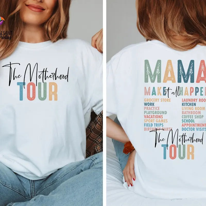 Motherhood Tour Mama - Adult & Kids T-Shirts, Sweatshirts & Hoodies apparel design preview 1