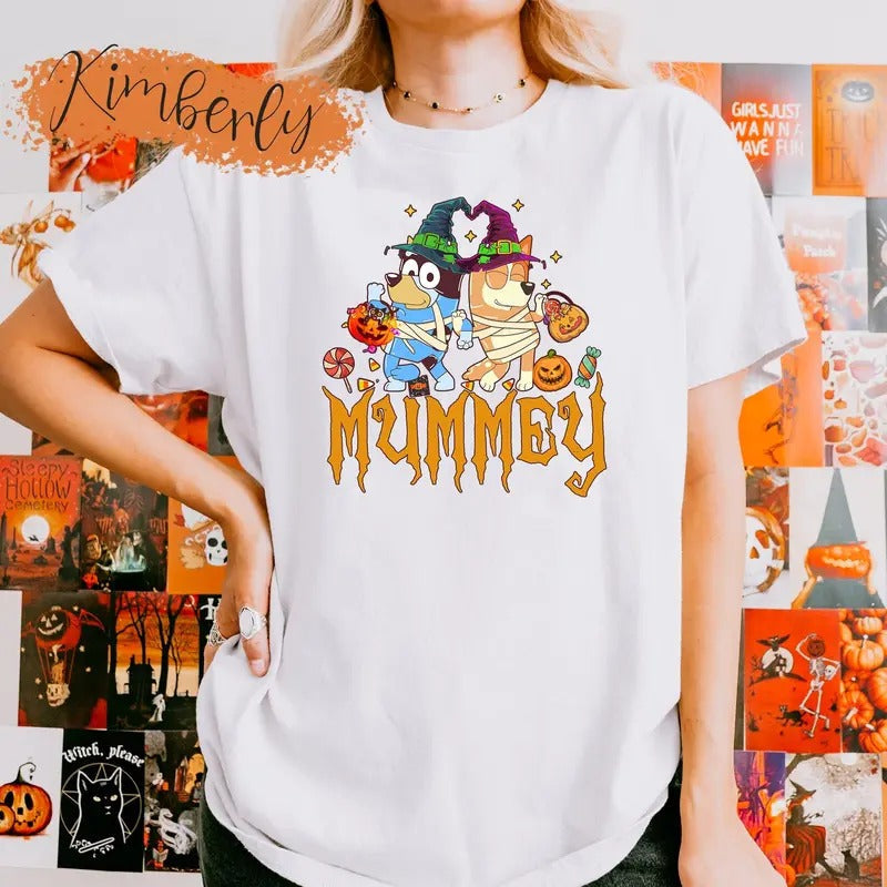 Mummey BLy Halloween Blu.E. Dog Bingo Spooky 'S - Adult & Kids T-Shirts, Sweatshirts & Hoodies apparel design preview 1