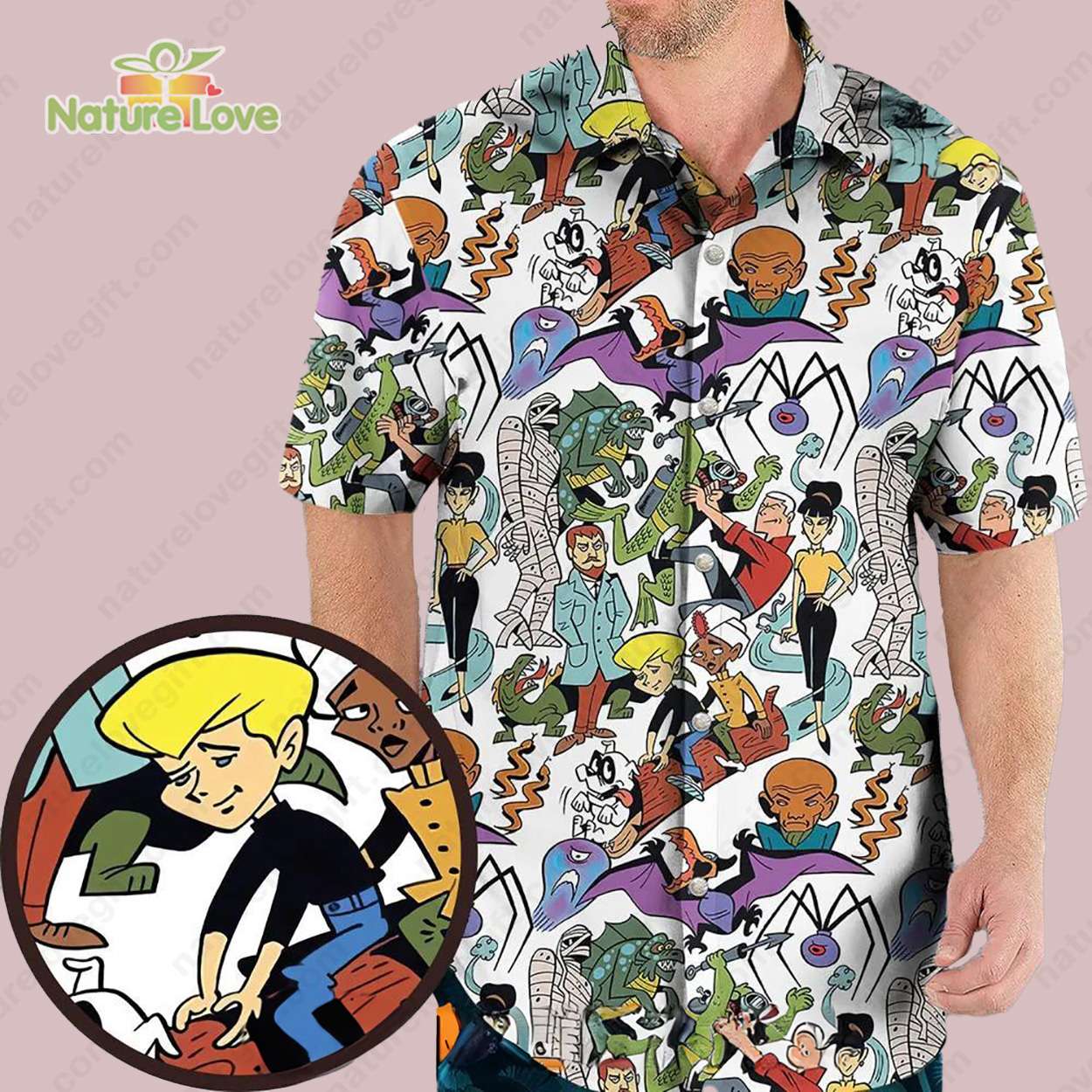 The New Adventures of Jonny Quest Cartoon Hawaiian - Adult & Kids T-Shirts, Sweatshirts & Hoodies apparel design preview 1
