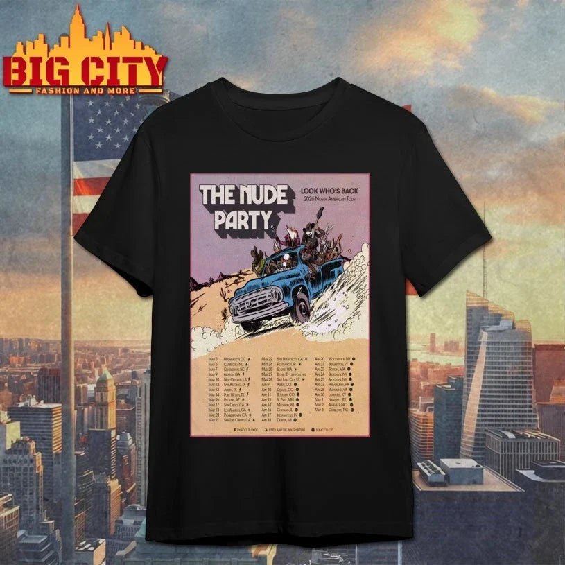 The Nude Party 2026 North American Tour Poster - Adult & Kids T-Shirts, Sweatshirts & Hoodies apparel design preview 1
