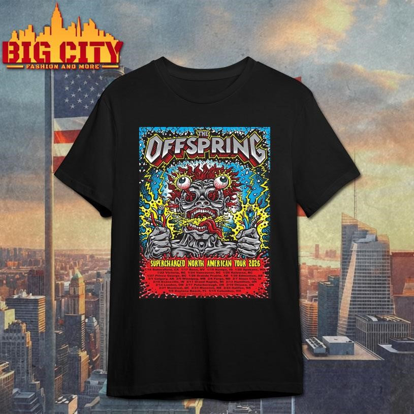 The Offspring Superchanrged North American Tour 2026 - Adult & Kids T-Shirts, Sweatshirts & Hoodies apparel design preview 1