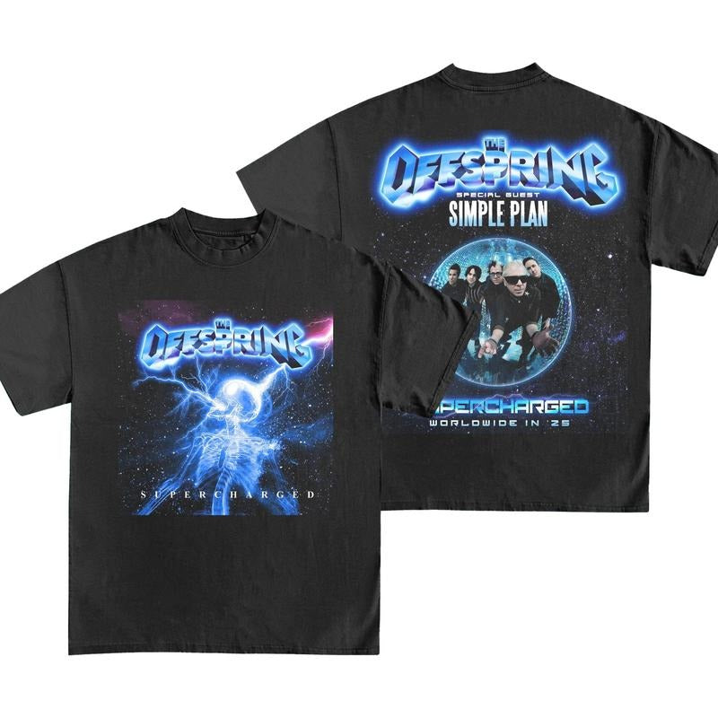 Offsprings Band Super Charged Worldwire 2025 Tour - Adult & Kids T-Shirts, Sweatshirts & Hoodies apparel design preview 1