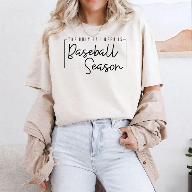 Only BS I Need Is Baseball Season Mom Life Field - Adult & Kids T-Shirts, Sweatshirts & Hoodies apparel design preview 1