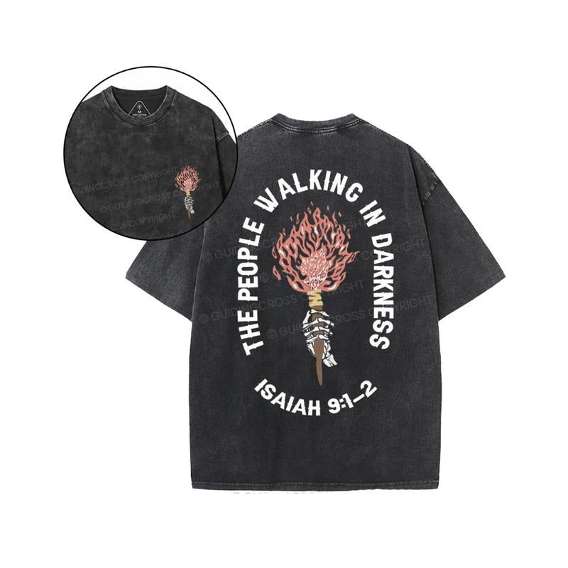 People Walking Darkness Washed 2 Sided Pure Cotton - Adult & Kids T-Shirts, Sweatshirts & Hoodies apparel design preview 1