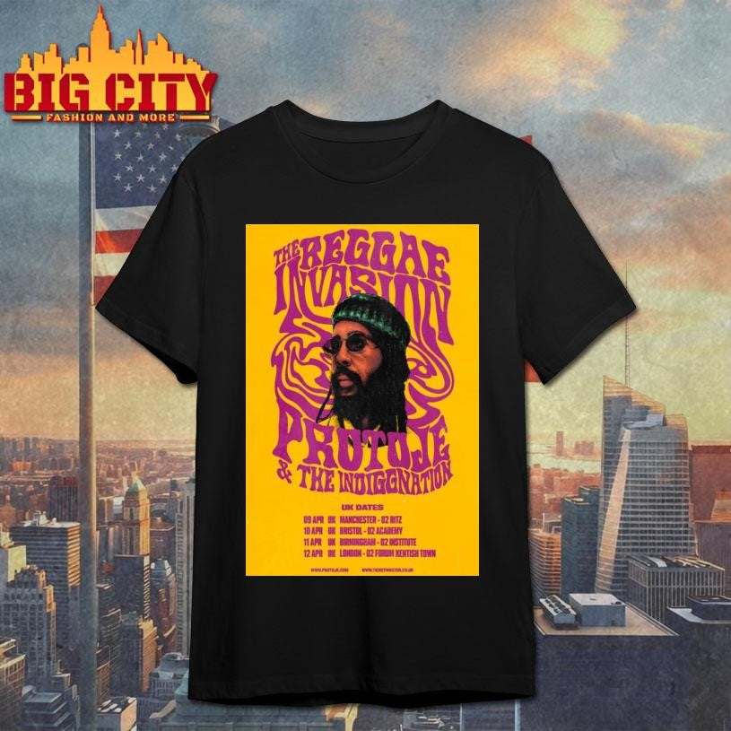 The Reggae Invasion Tour UK 2026 Poster - Adult & Kids T-Shirts, Sweatshirts & Hoodies apparel design preview 1