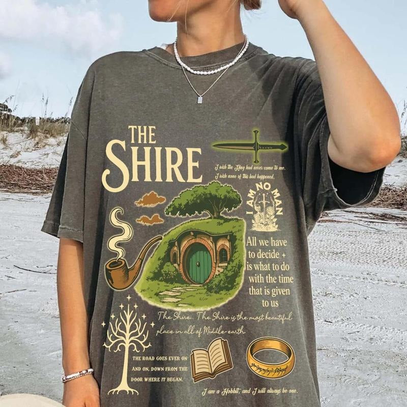 Shire Fantasy Book Lover Lotr Rings Second Breakfast - Adult & Kids T-Shirts, Sweatshirts & Hoodies apparel design preview 1