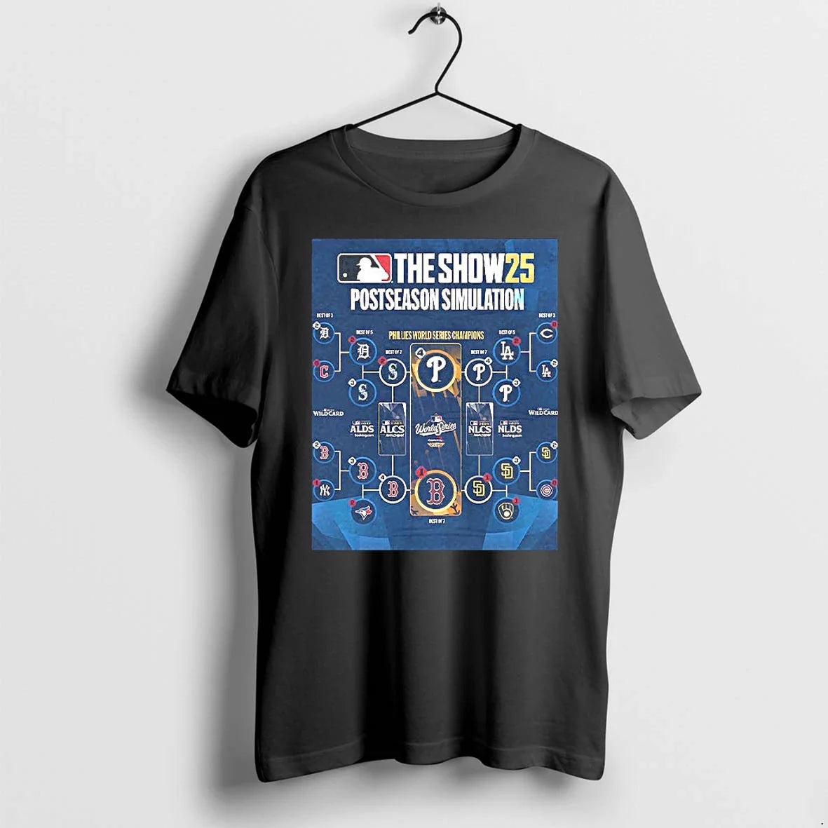 The Show 25 Postseason Simulation Phillies World - Adult & Kids T-Shirts, Sweatshirts & Hoodies apparel design preview 1