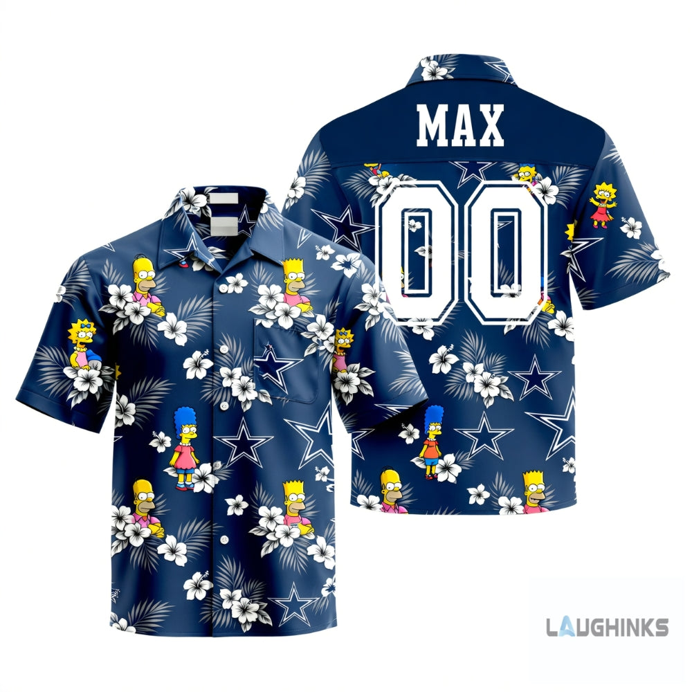 The Simpsons Dallas Cosboys Custom Name And Number - Adult & Kids T-Shirts, Sweatshirts & Hoodies apparel design preview 1