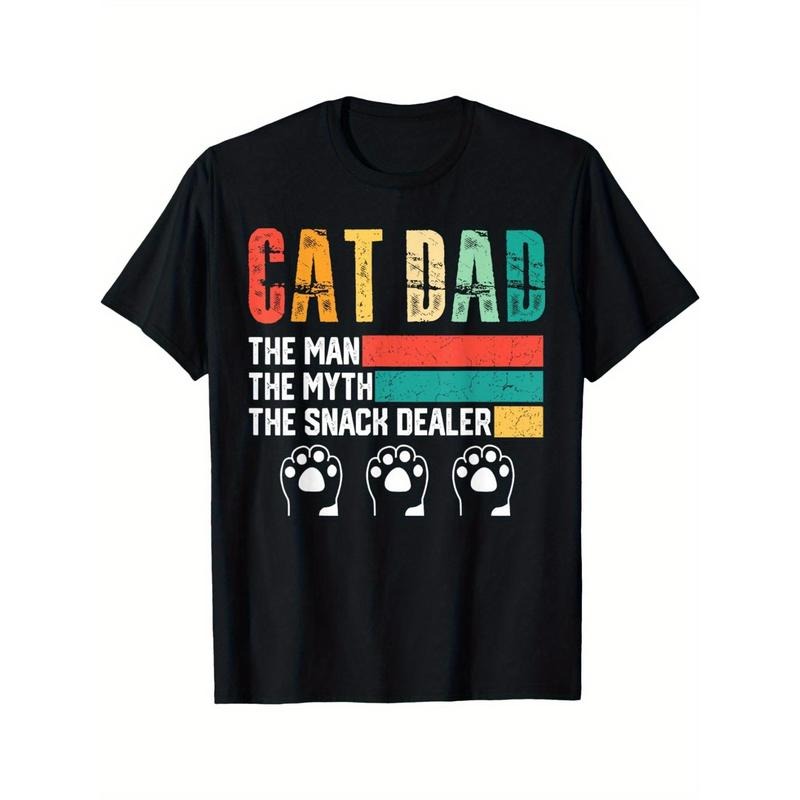 Snack Dealer Vintage Cat Dad Man Myth Black Lovers - Adult & Kids T-Shirts, Sweatshirts & Hoodies apparel design preview 1