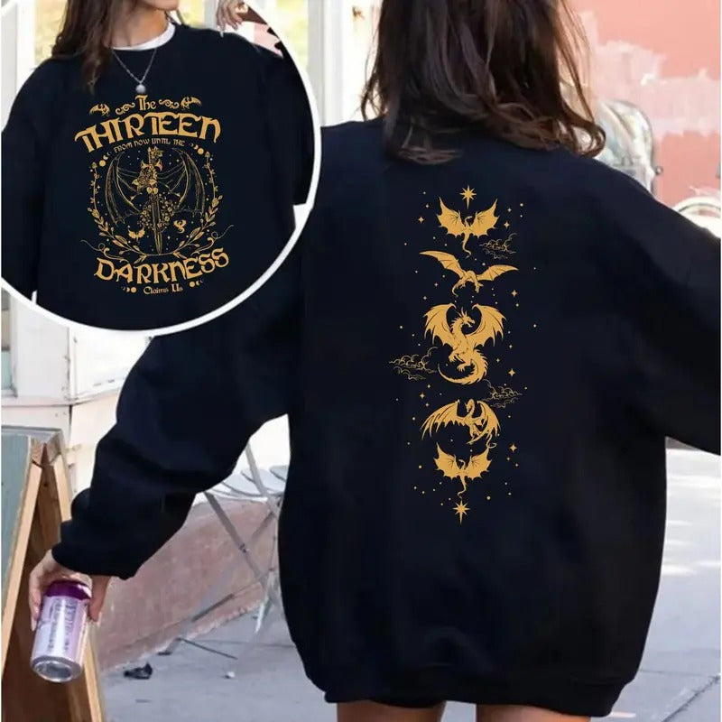 Thirteen Throne Glass Now Until Darkness Claims Us - Adult & Kids T-Shirts, Sweatshirts & Hoodies apparel design preview 1