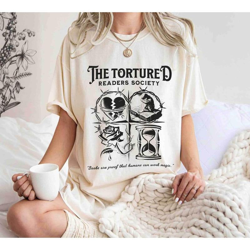 Tortured Readers Society Book Lover Bookish Booktok - Adult & Kids T-Shirts, Sweatshirts & Hoodies apparel design preview 1