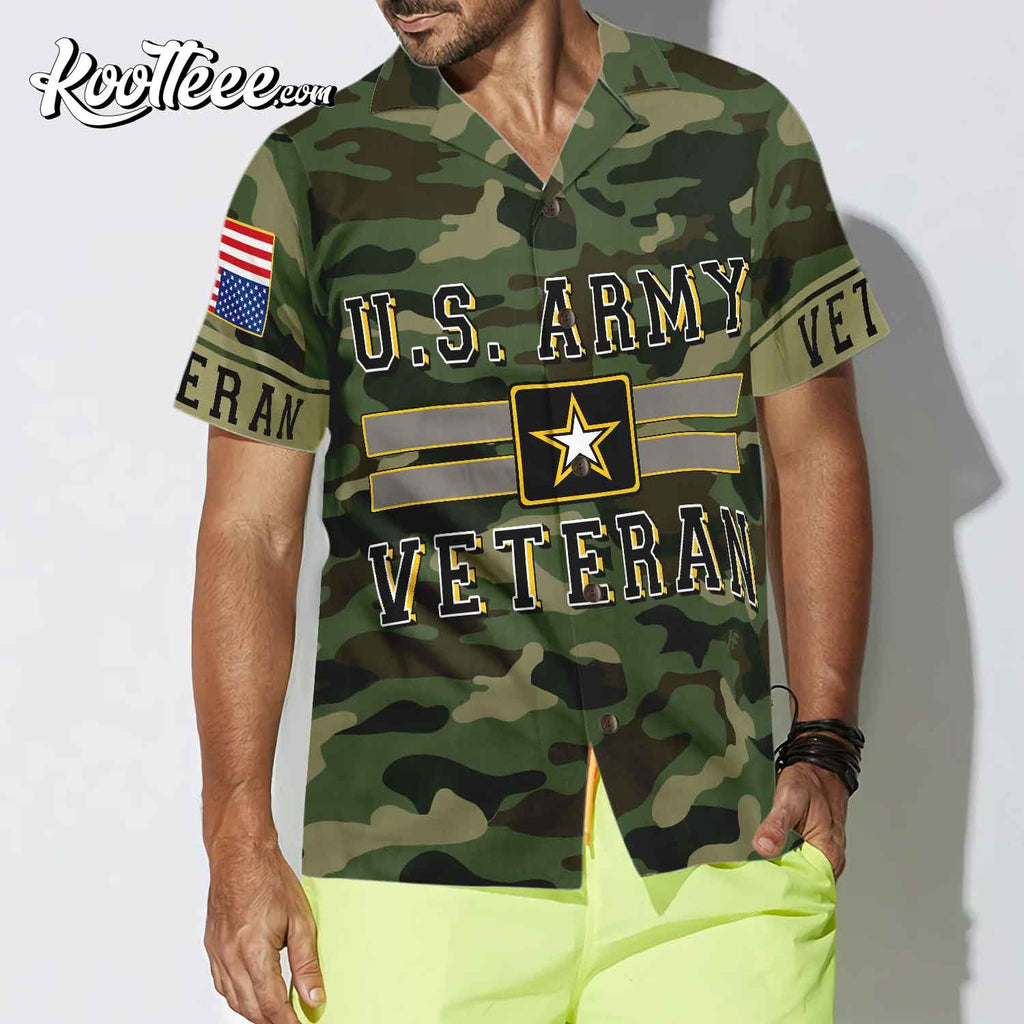 The US Army Veteran Hawaiian - Adult & Kids T-Shirts, Sweatshirts & Hoodies apparel design preview 1