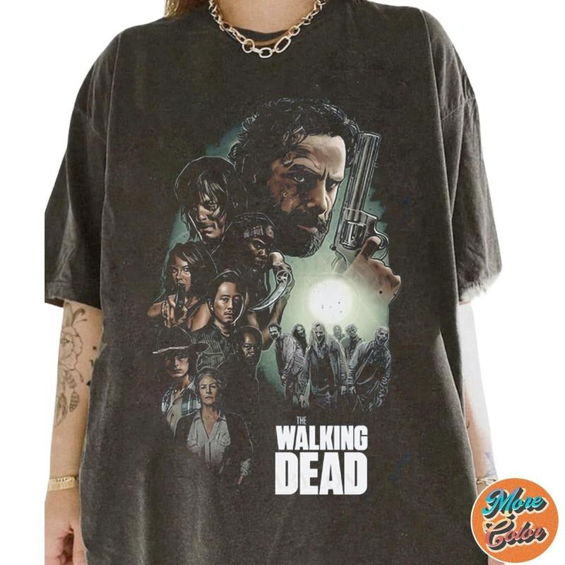 Walking Dead Group Daryl Dixon Rick Grimes Glenn - Adult & Kids T-Shirts, Sweatshirts & Hoodies apparel design preview 1