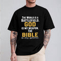 World Is Battlefield. God My Weapon. Bible Ammo - Adult & Kids T-Shirts, Sweatshirts & Hoodies apparel design preview 1