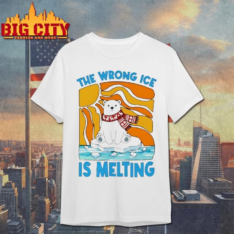 The Wrong Ice Is Melting Polar Bear Abolish Cartoon - Adult & Kids T-Shirts, Sweatshirts & Hoodies apparel design preview 1