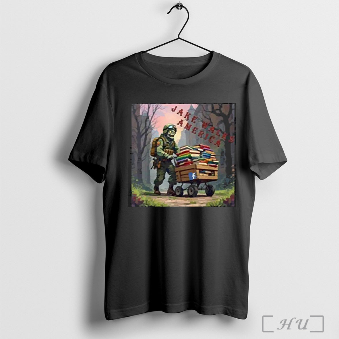 The Zombie Pusher Jake Walks America - Adult & Kids T-Shirts, Sweatshirts & Hoodies apparel design preview 1