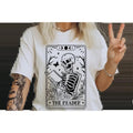 Reader Tarot Card Skeleton Booktrovert Dark Romance - Adult & Kids T-Shirts, Sweatshirts & Hoodies apparel design preview 1