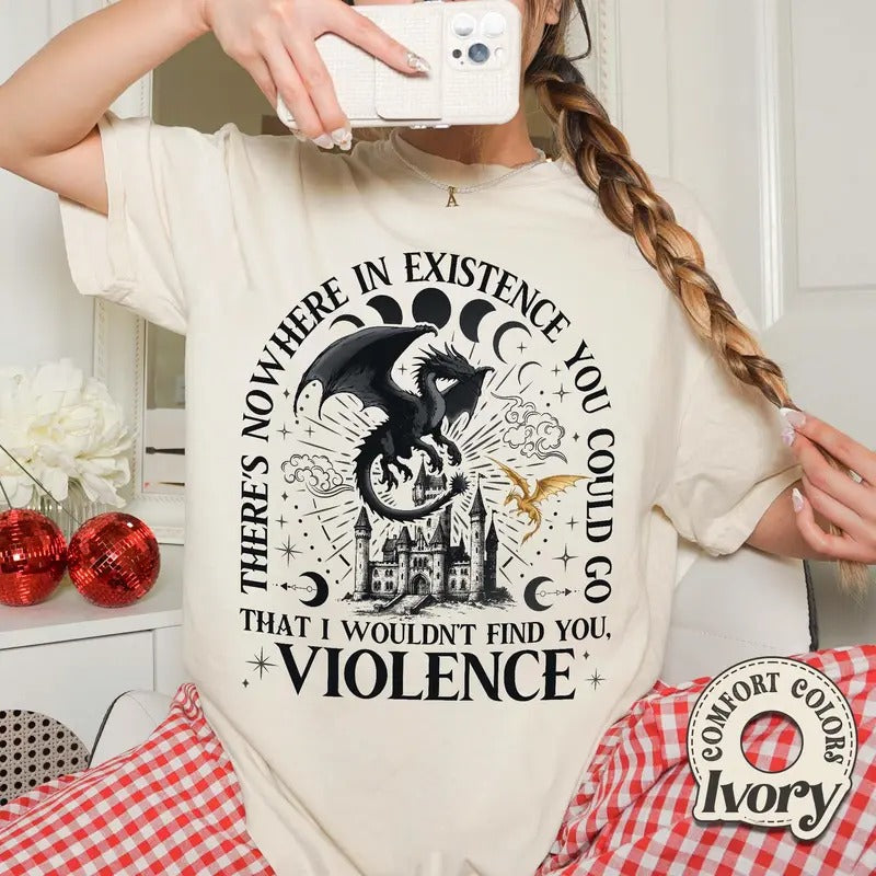 There'S Nowhere Existence Book Lover Basgiath War - Adult & Kids T-Shirts, Sweatshirts & Hoodies apparel design preview 1