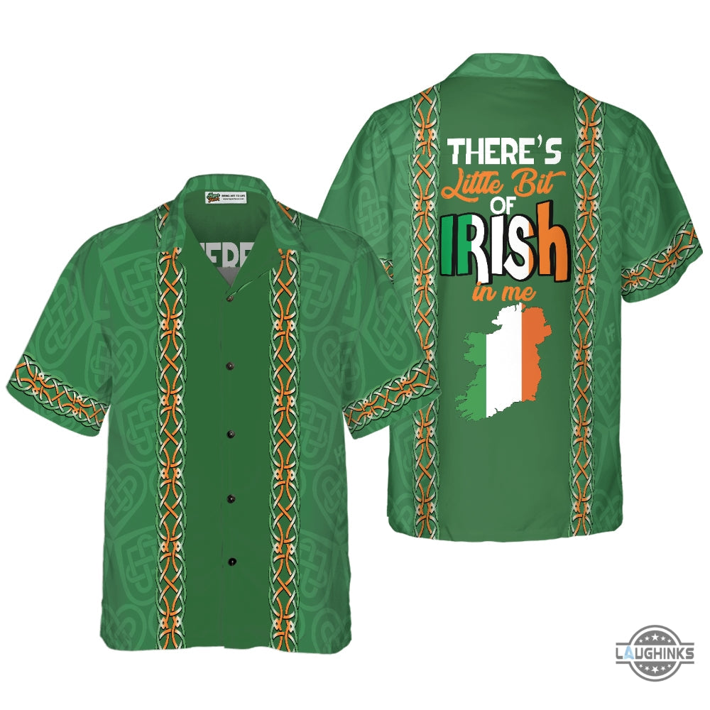 Theres A Little Bit Of Irish In Me Ireland Hawaiian - Adult & Kids T-Shirts, Sweatshirts & Hoodies apparel design preview 1
