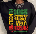 They Not Like Us Juneteenth Free Ish Since 1865 BLM - Adult & Kids T-Shirts, Sweatshirts & Hoodies apparel design preview 1