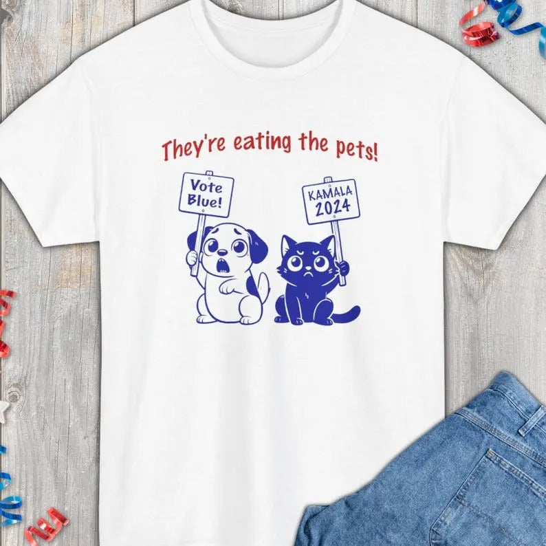 They'Re Eating Pets! Debate Tr.Ump Kamala Harris 2024 - Adult & Kids T-Shirts, Sweatshirts & Hoodies apparel design preview 1