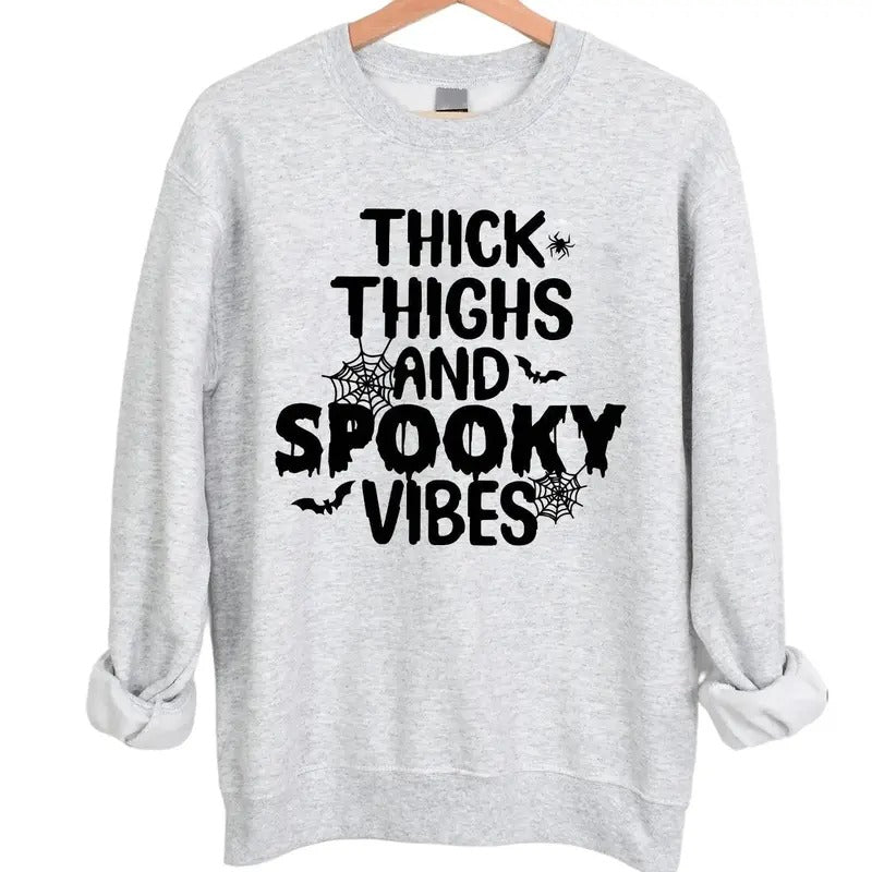 Thick Thighs Spooky Halloween 2024 - Adult & Kids T-Shirts, Sweatshirts & Hoodies apparel design preview 1