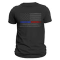 Thin Blue Red Flag 2.0 - Adult & Kids T-Shirts, Sweatshirts & Hoodies apparel design preview 1