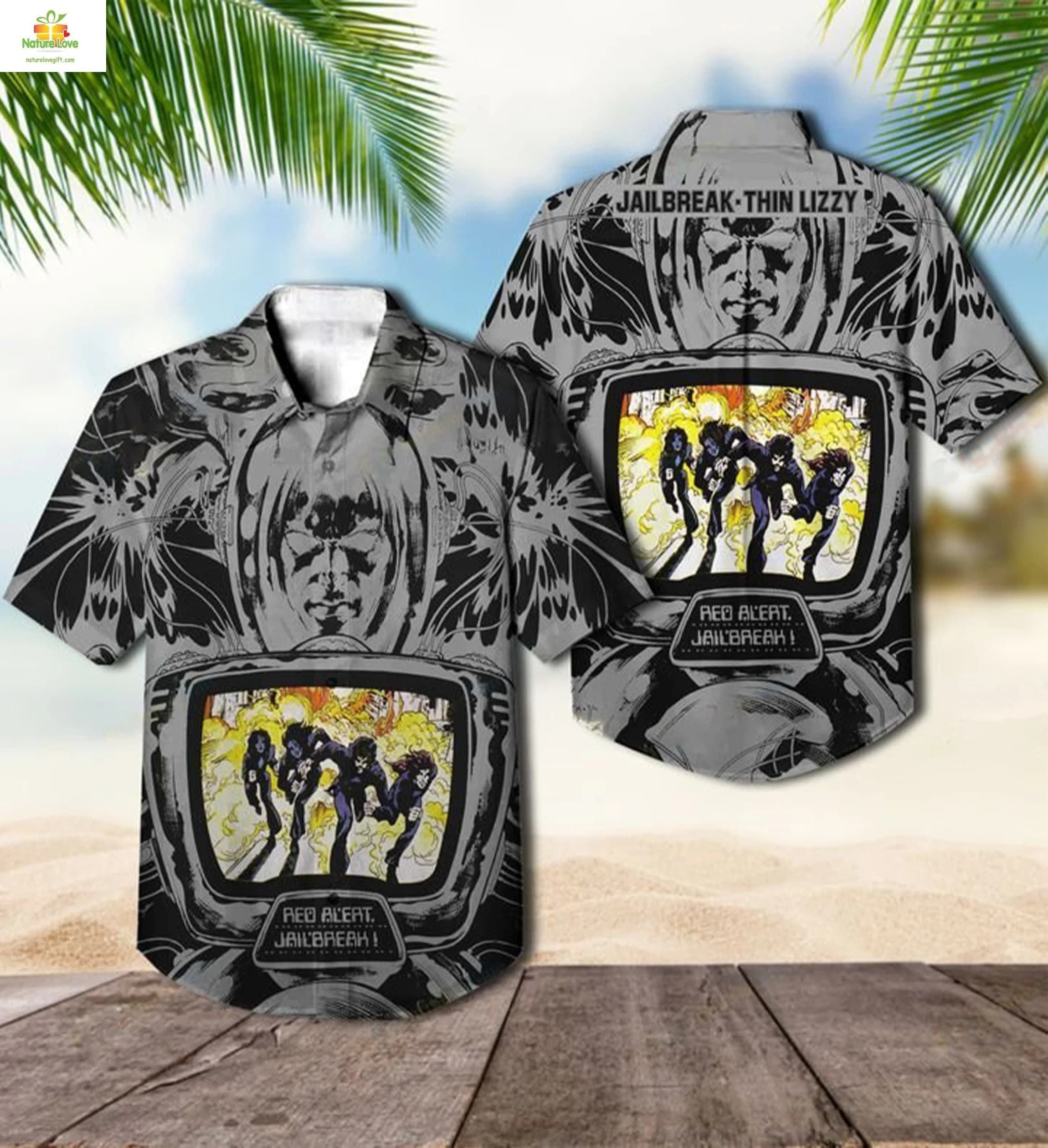 Thin Lizzy Music Hawaiian Vintage Unisex - Adult & Kids T-Shirts, Sweatshirts & Hoodies apparel design preview 1