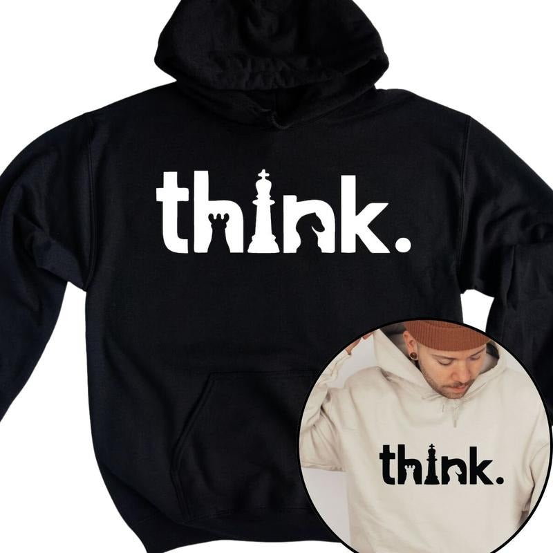 Think Chess Matching Player - Adult & Kids T-Shirts, Sweatshirts & Hoodies apparel design preview 1
