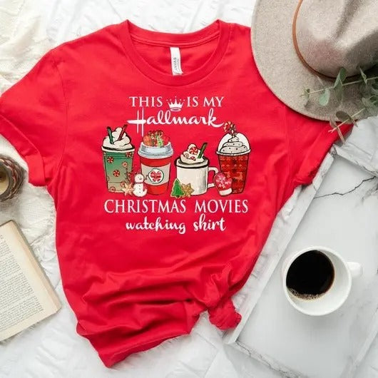 This Is My Movie Watching Hallmark Movies Spirit Cute - Adult & Kids T-Shirts, Sweatshirts & Hoodies apparel design preview 1