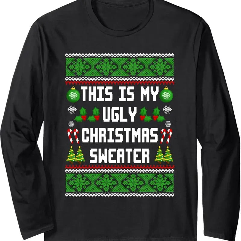 This Is My Ugly Funny Family Pajamas Xmas - Adult & Kids T-Shirts, Sweatshirts & Hoodies apparel design preview 1