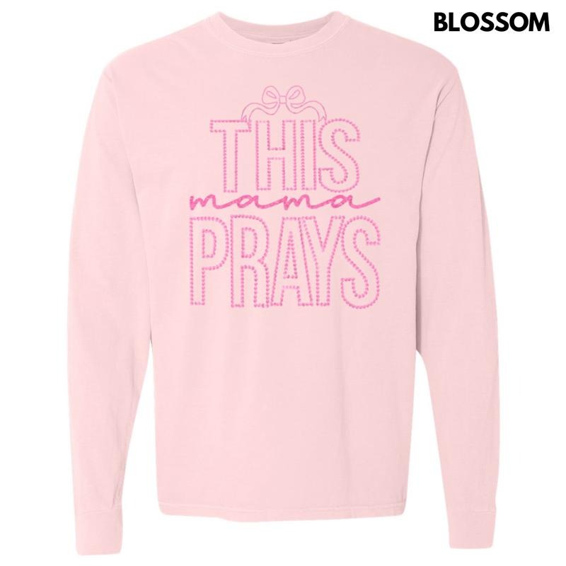 This Mama Prays Rosette Comfort Colors - Adult & Kids T-Shirts, Sweatshirts & Hoodies apparel design preview 1
