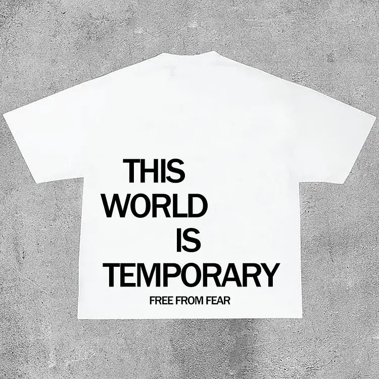 This World Is Temporary Print Cotton - Adult & Kids T-Shirts, Sweatshirts & Hoodies apparel design preview 1
