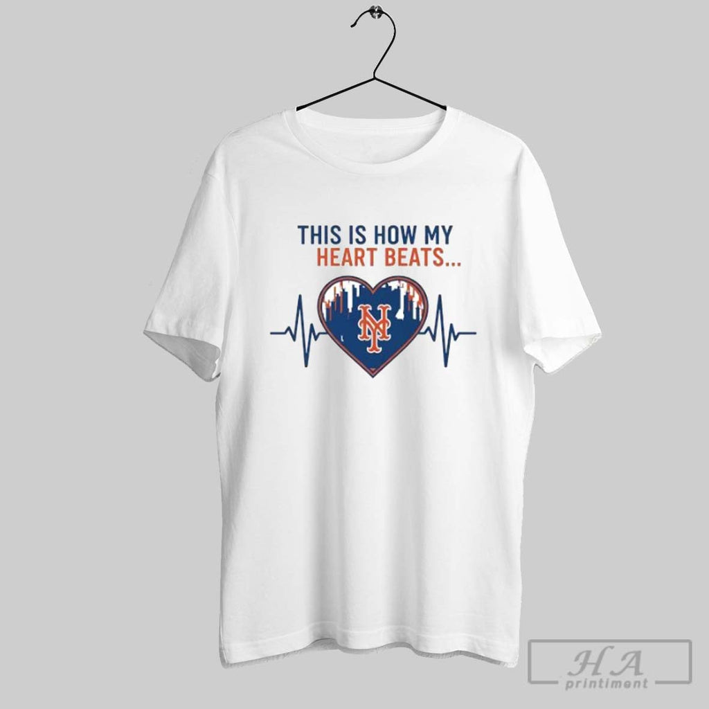 This Is How My Heart Beats New York Mets - Adult & Kids T-Shirts, Sweatshirts & Hoodies apparel design preview 1
