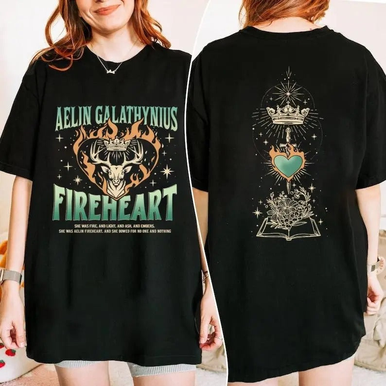 Throne Glass Fan Aelin Galathynius Fireheart - Adult & Kids T-Shirts, Sweatshirts & Hoodies apparel design preview 1