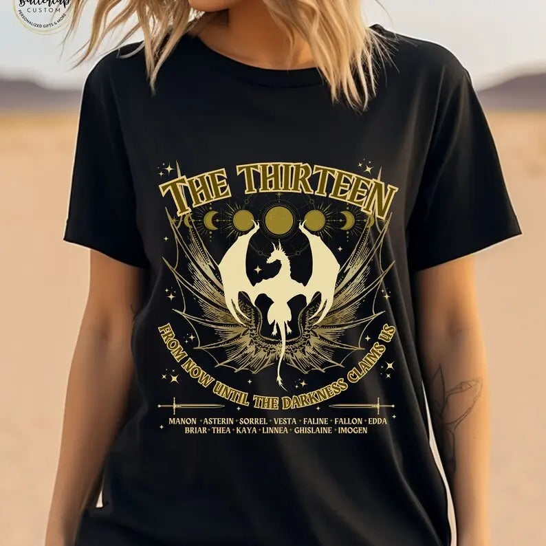 Throne Glass Thirteen Now Until Darkness Claims Us - Adult & Kids T-Shirts, Sweatshirts & Hoodies apparel design preview 1