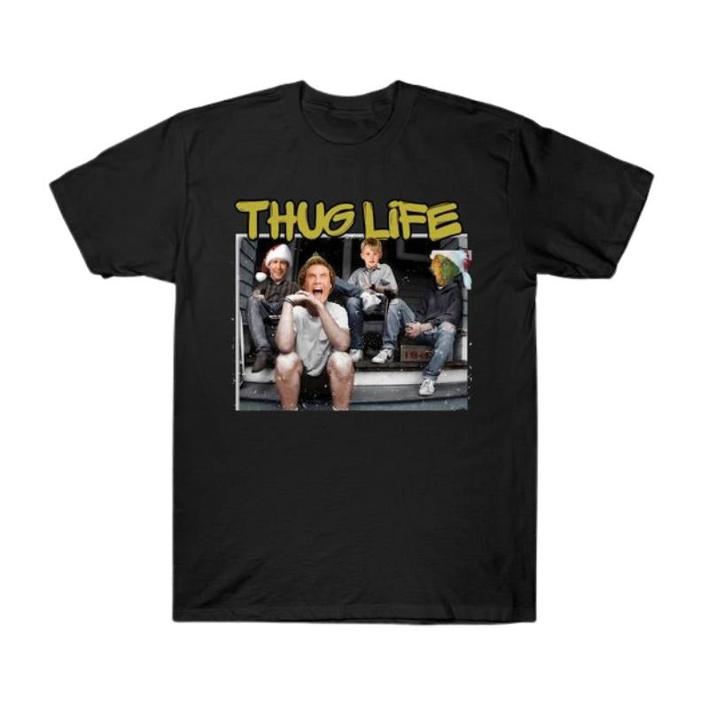 Thug Life Character Xmas Funny Top Womenswear - Adult & Kids T-Shirts, Sweatshirts & Hoodies apparel design preview 1